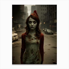 Zombie Girl Canvas Print