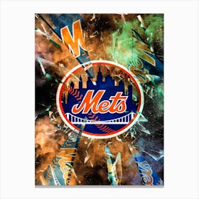 New York Mets Baseball Poster Canvas Print