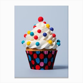 Realistic Photography Dotty Cupcake 2 Canvas Print