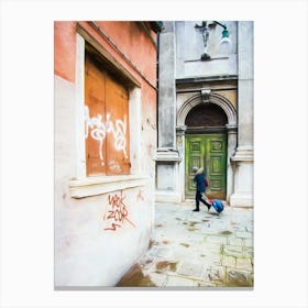 Graffiti & Church Venice Canvas Print