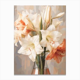 Amaryllis Flower Still Life Painting 3 Dreamy Canvas Print