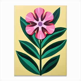 Cut Out Style Flower Art Flax Flower 1 Canvas Print