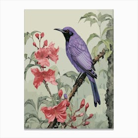 Purple Kingfisher Canvas Print