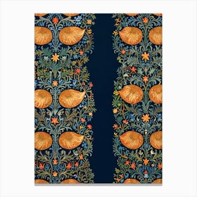 William Morris Oranges On A Blue Background Canvas Print