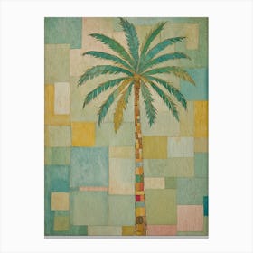 Palm Tree Squares Canvas Print