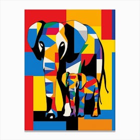 Elephant Abstract Pop Art 12 Canvas Print