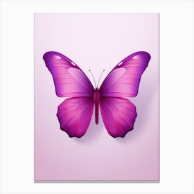 Pink Butterfly Vector Illustration Canvas Print