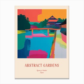 Colourful Gardens Ryoan Ji Garden Japan 10 Red Poster Canvas Print