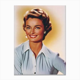 Donna Reed Retro Collage Movies Canvas Print