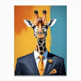 Giraffe In A Suit (31) 1 Canvas Print
