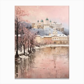 Dreamy Winter Painting Salzburg Austria 6 Canvas Print