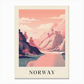 Vintage Travel Poster Norway 3 Canvas Print