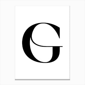 Letter G.Classy expressive letter. Canvas Print