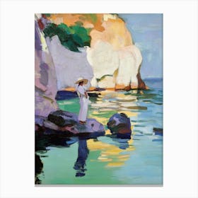 Woman On A Rock. Elena Canvas Print