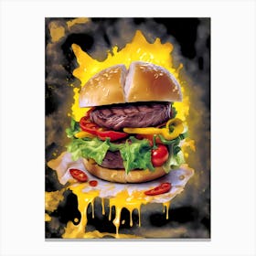 Burger Art 3 Canvas Print