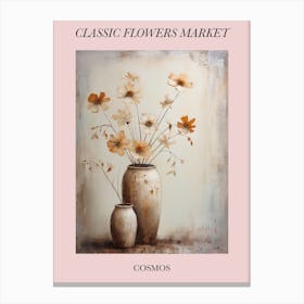 Classic Flowers Market  Cosmos Floral Poster 3 Canvas Print
