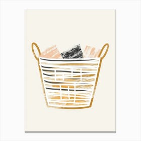 Basket Of Books Canvas Print