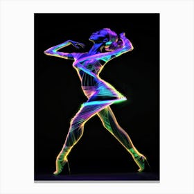 Neon Strut - Dancer Canvas Print