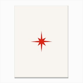 Retro Star Red Canvas Print
