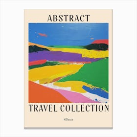 Abstract Travel Collection Poster Albania 1 Canvas Print