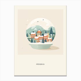 Abisko Sweden Snowglobe Poster Canvas Print