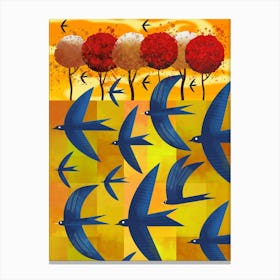 Swallows Migrating Canvas Print