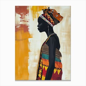 The African Woman; A Boho Panorama Canvas Print