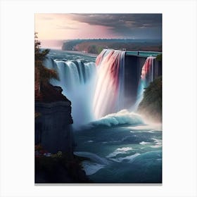 Niagara Falls, United States And Canada Realistic Photograph (3) Canvas Print