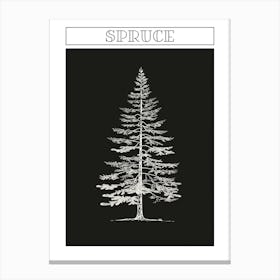 Spruce Tree Minimalistic Drawing 4 Poster Canvas Print