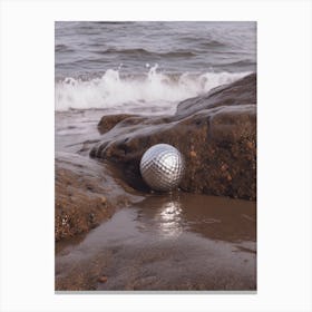 Disco Ball On The Shore Photo 2 Canvas Print