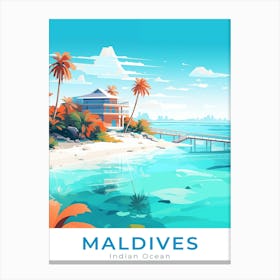 Indian Ocean Maldives Travel 1 Canvas Print