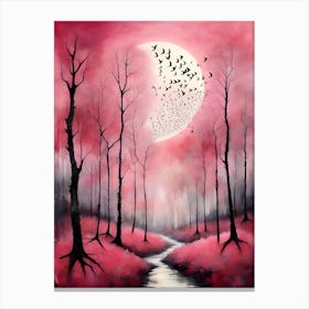 Full Moon In The Forest 1 Canvas Print
