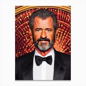 Mel Gibson Illustration Movies Canvas Print