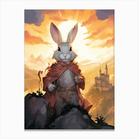 Rabbit In A Castle Canvas Print