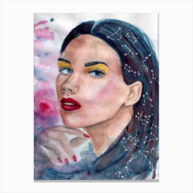 Watercolor Of A Woman_ Art by Ana Filipa Canvas Print