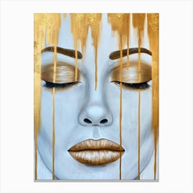 Gold Drips Canvas Print