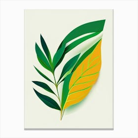 Summer Savory Leaf Vibrant Inspired 2 Canvas Print