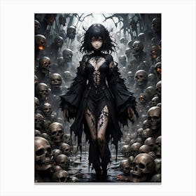 Scary Gorgeous Witch Art - Horror Poster #1 Canvas Print