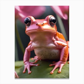 Pink Frog 1 Canvas Print
