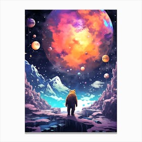 Bear In Space 1 Canvas Print