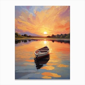 Sunset On The Lake Canvas Print