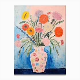 Flower Painting Fauvist Style Carnation 7 Canvas Print