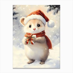 Christmas Hamster 1 Canvas Print