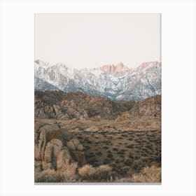 Snowy California Desert Mountains Canvas Print