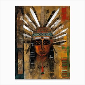 Indian Head, Nativ american Canvas Print