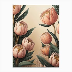 Pink Proteas Canvas Print