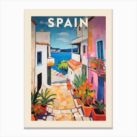 Palma De Mallorca 4 Fauvist Painting Travel Poster Canvas Print