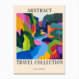 Abstract Travel Collection Poster Roatn Honduras 4 Canvas Print
