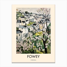 Fowey (Cornwall) Painting 4 Travel Poster Canvas Print