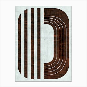 Letter D, Minimalist, Bauhaus Canvas Print